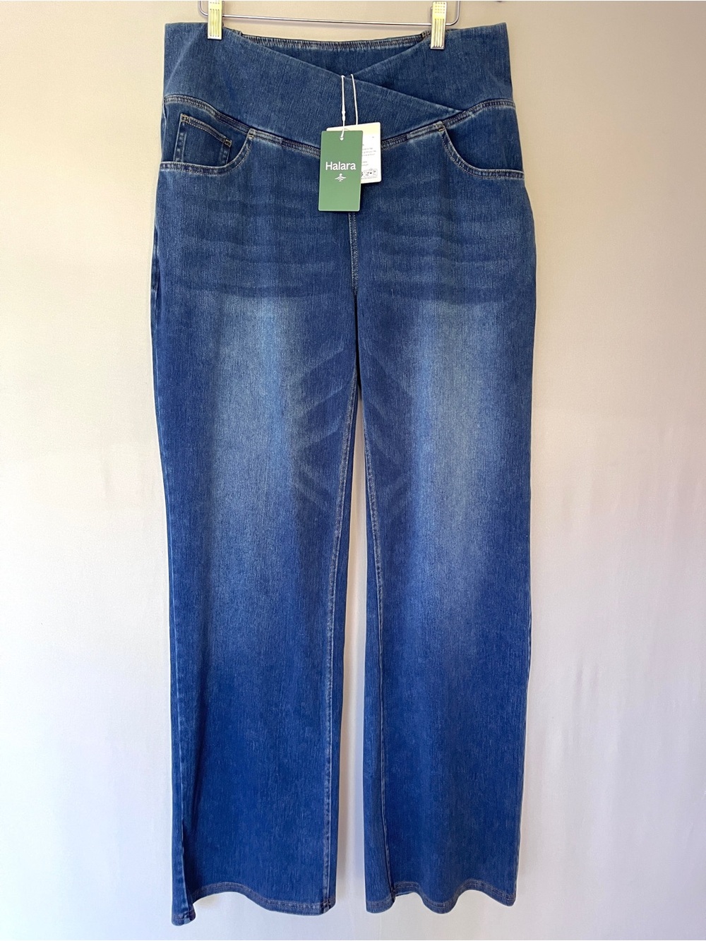 HALARA Blue Wide-Leg High-Rise Jeans